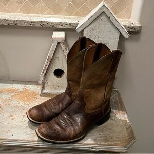 Ariat Two-Tone Mens Brown Broken In Leather Western Cowboy Boots 9.5 D